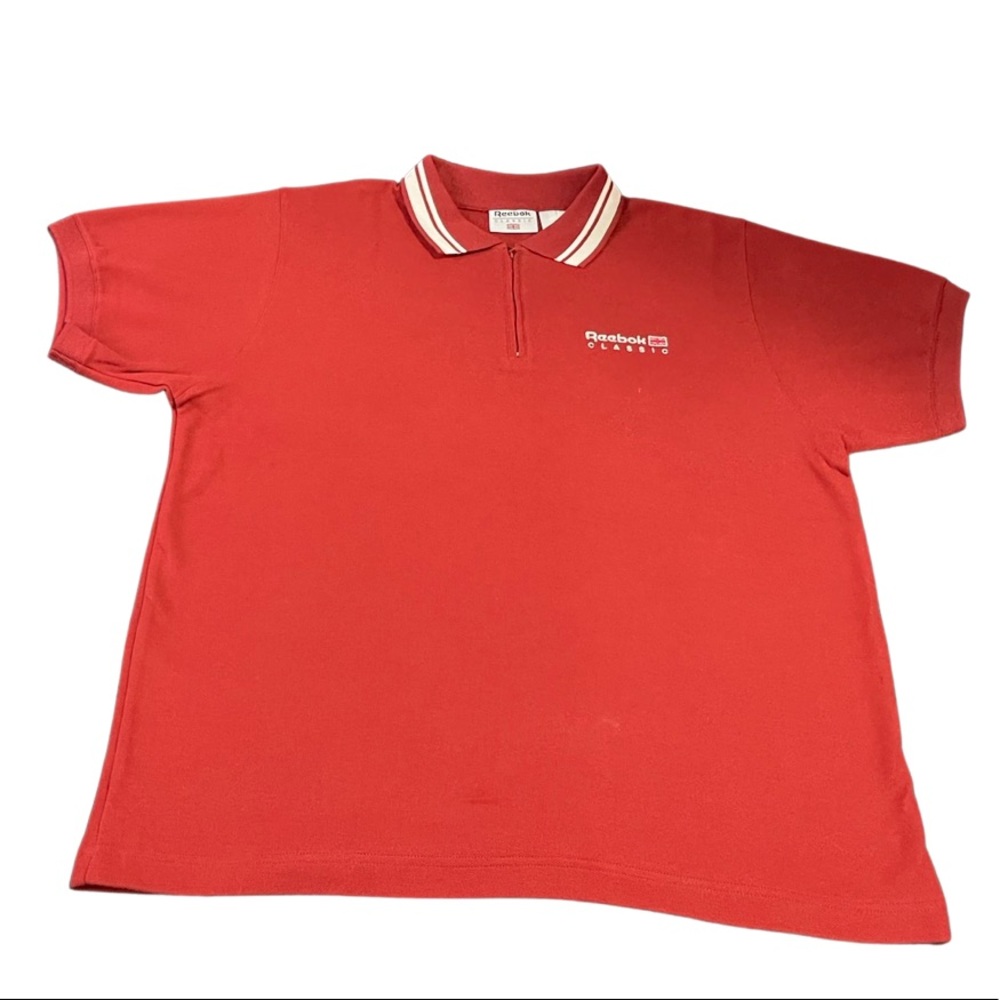 Reebok Classic Quarter-zip Polo - Burgundy